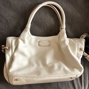 Like new! Kate Spade ivory leather handbag.